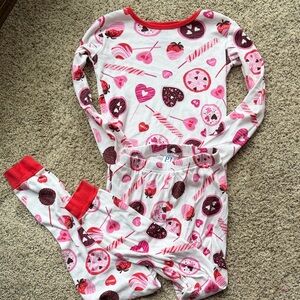 Children's Place Sweet Treats Girls Valentines Day Pajama Set - Red and Pink